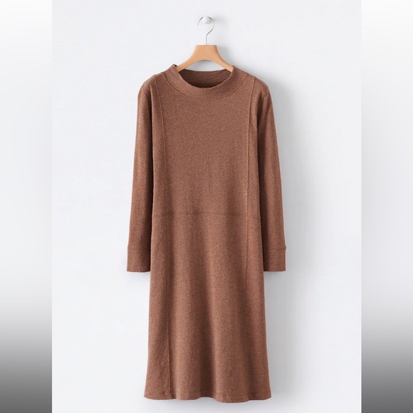 Poetry Cotton and Alpaca Jersey Dress - 18 - Copper - Picture 2 of 7
